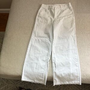 Good American Crisp White Wide leg Jeans